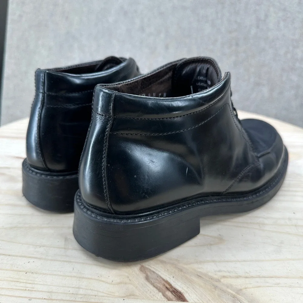 VTG Skechers‎ Mens Black Leather Chukka Boots Lace Up Moc Toe Ankle Boots 9.5